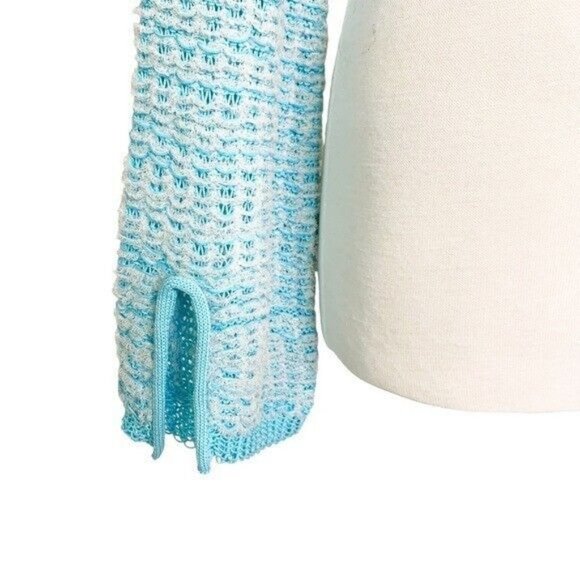 ACNE STUDIOS Blue Textured Cotton Weave Cardigan Blue XS NWT flaw - Picture 12 of 16